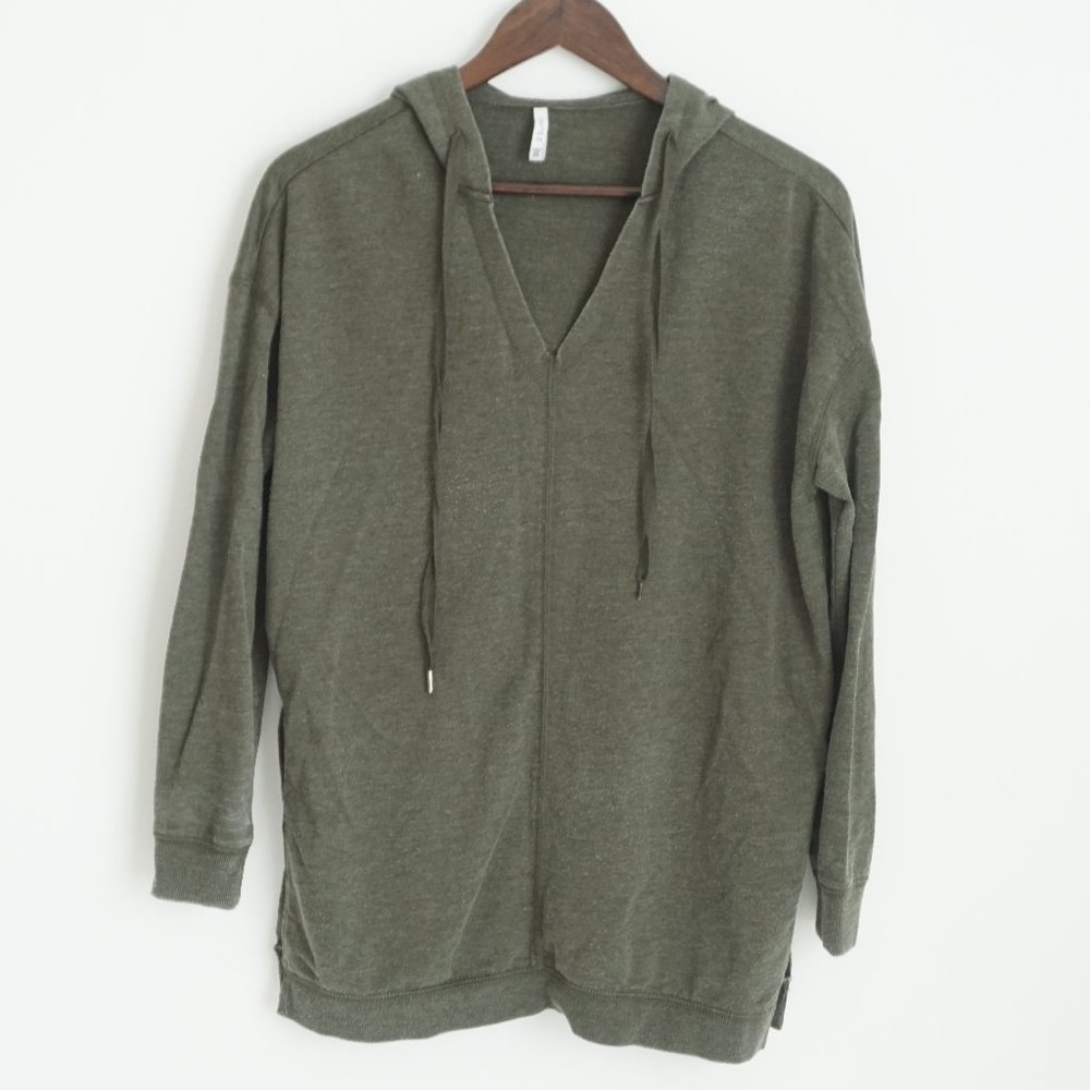 Z Supply Army Green Hooded Tunic Sweatshirt